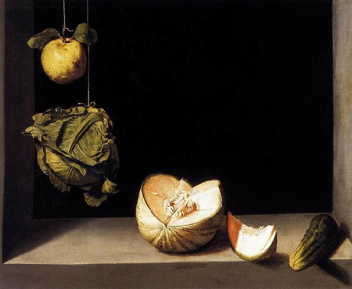 Juan Sanchez Cotan Stilleben mit Quitte, Kohl, Melone und Gurke oil painting image